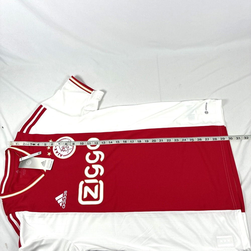 New adidas Ajax Amsterdam Home Soccer Jersey Men's Size Medium Red/White NWT - Picture 6 of 9